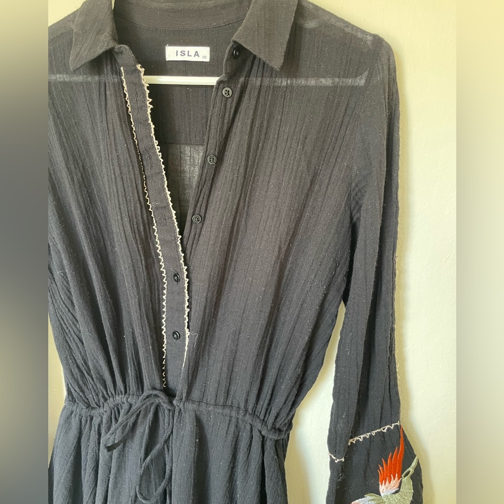 ISLA Black Embroidered Dress - Picture 6 of 15
